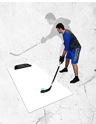 Hockey shooting pad with rebounder