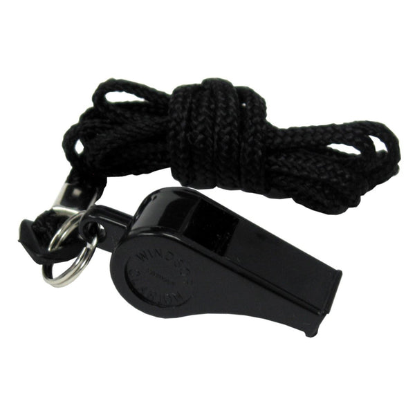 Hockey coach whistle with lanyard